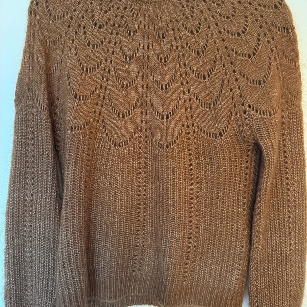 Sezane Brown Knit Sweater